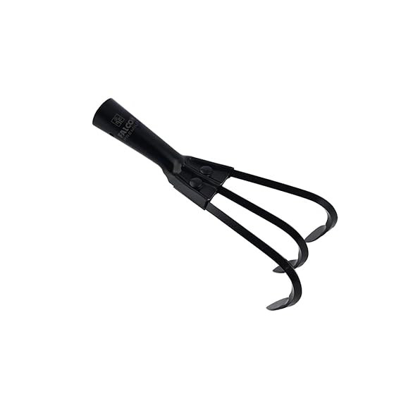GARDENING TOOLS KIT -1 PC (FALCON STEEL PRONG CULTIVATOR BLACK)