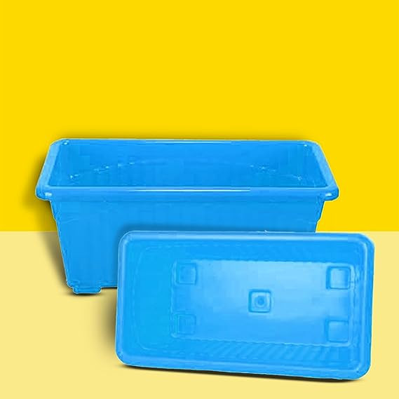 PLASTIC POTS BLUE -14 (PACK OF 1 PC)